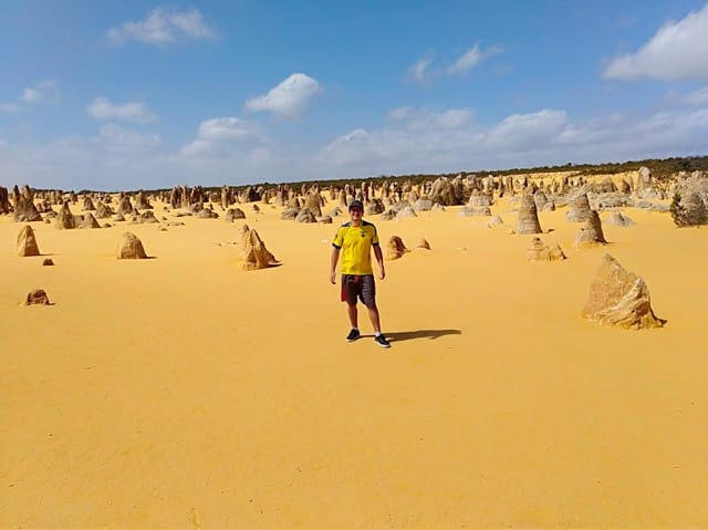 Chico en el desierto de Western Australia